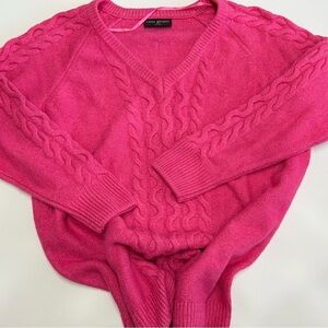 Women’s Hot Pink Lane Bryant V neck Sweater